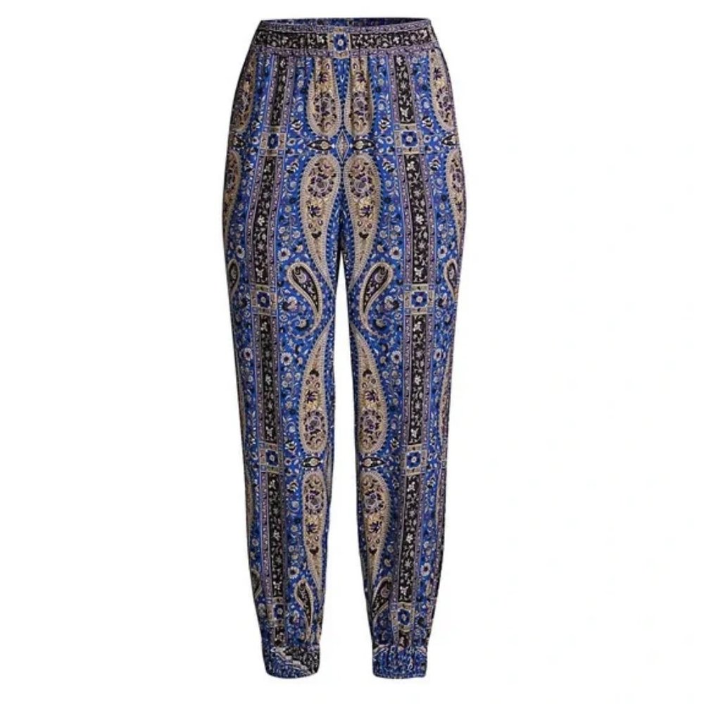 kobi halperin paisley viscose cropped jogger pants Tristin boho print viscose
